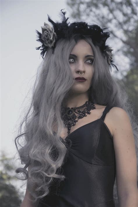 Steel gray witch hairpiece